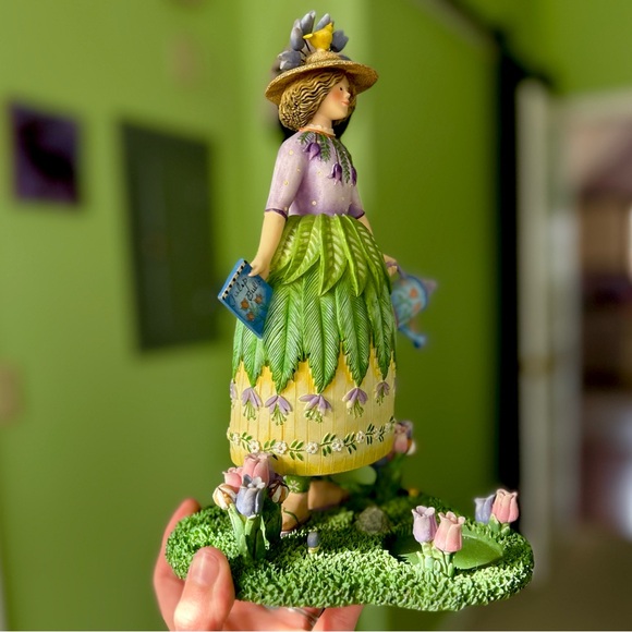 Vintage Cottagecore Gardener Floral Homestead Fairy Tealight Holder Decor - Picture 4 of 9